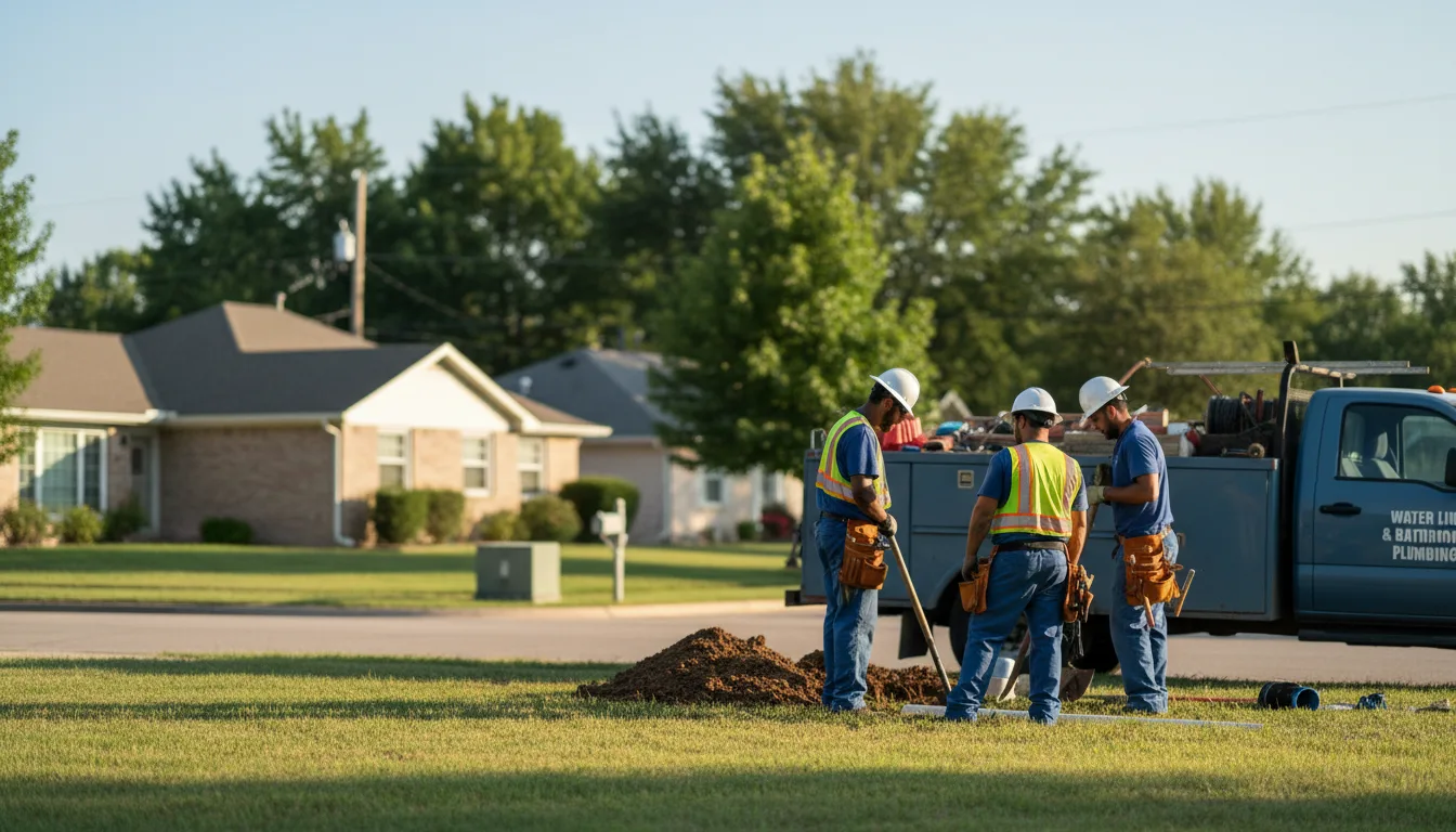 Residential water line and bathroom plumbing service in Olive Branch, MS